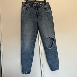 Eunina Blue Distressed Boyfriend Jeans